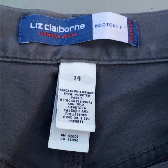 Liz Claiborne Lizwear Stretch Gray Denim Jeans Bootcut Fit Stretch 14 - Picture 3 of 9